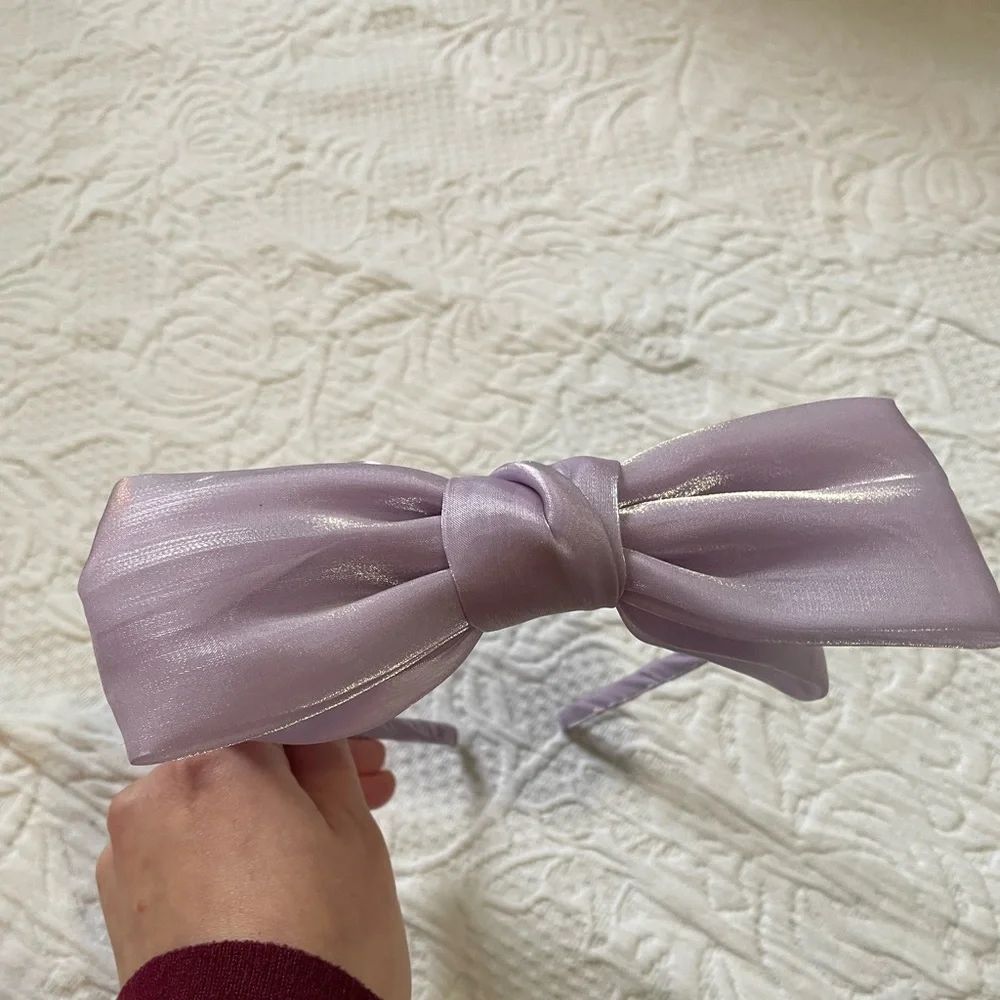 Cute lavender bow headband